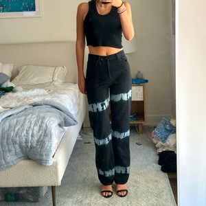 Black Tie Dye Reformation Jeans